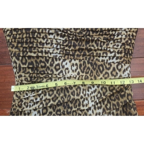 BCBGMAXAZRIA WINNIE LEOPARD PRINT DRESS Size 8 - Picture 9 of 10